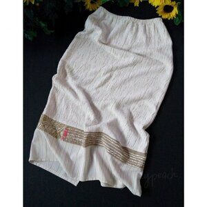 Kd Spring Maxi Skirt Medium Vintage 90s Designer Broomstick Style Coastal Chic